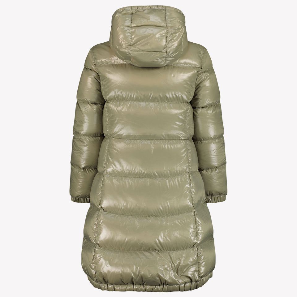 Moncler Bellevue Girls Winter Jacket Olive Green