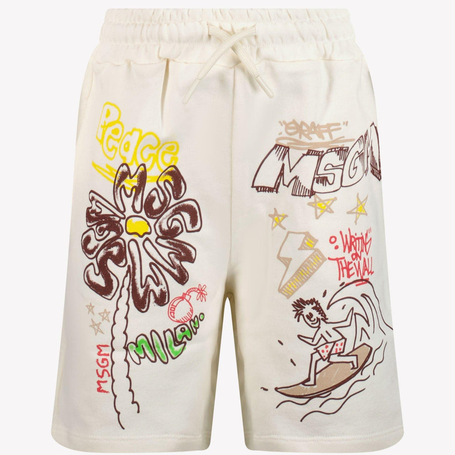 MSGM Kinder Shorts Off White