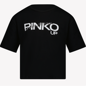 Pinko Kinder Meisjes T-Shirt Zwart