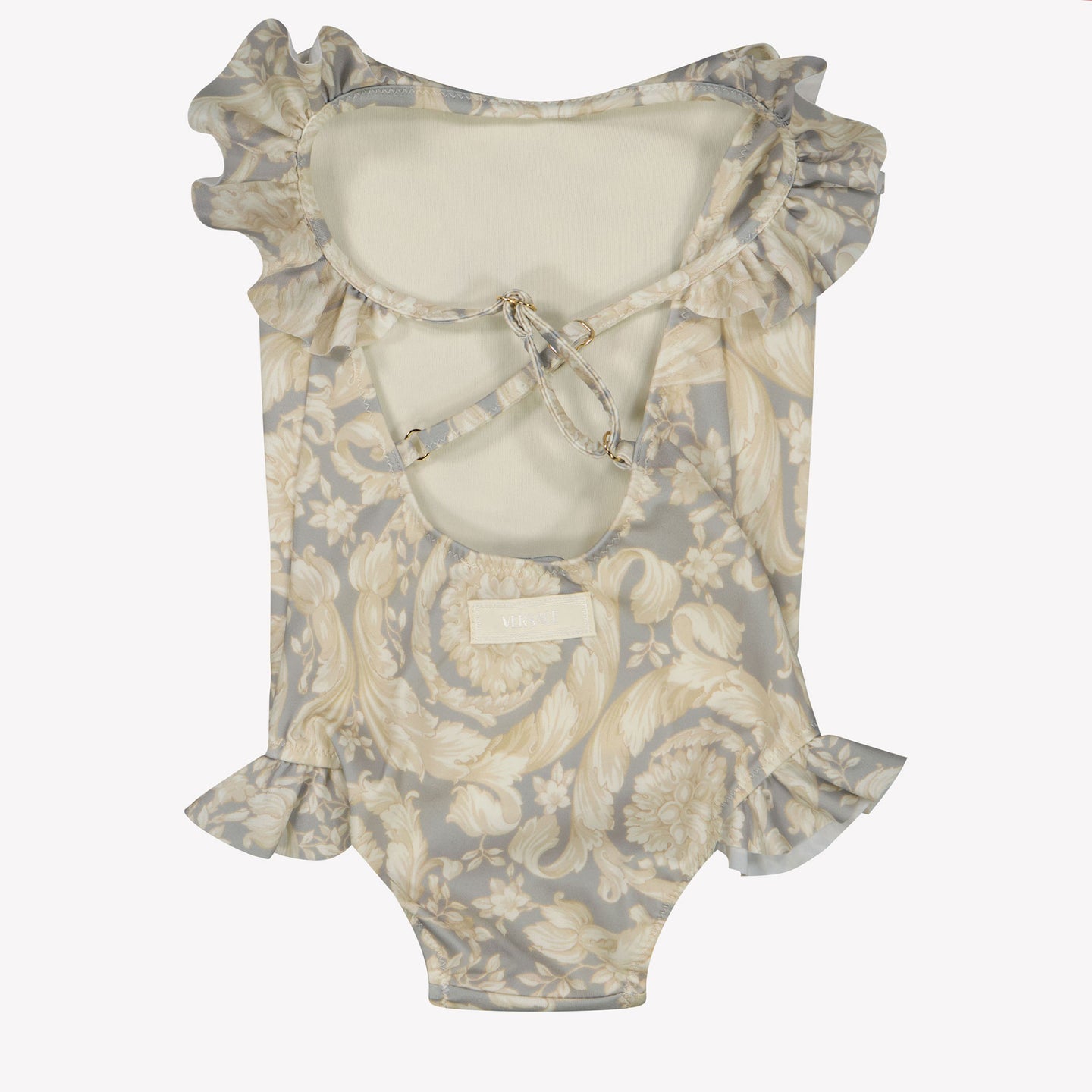 Versace Baby Girls Swimwear In Beige