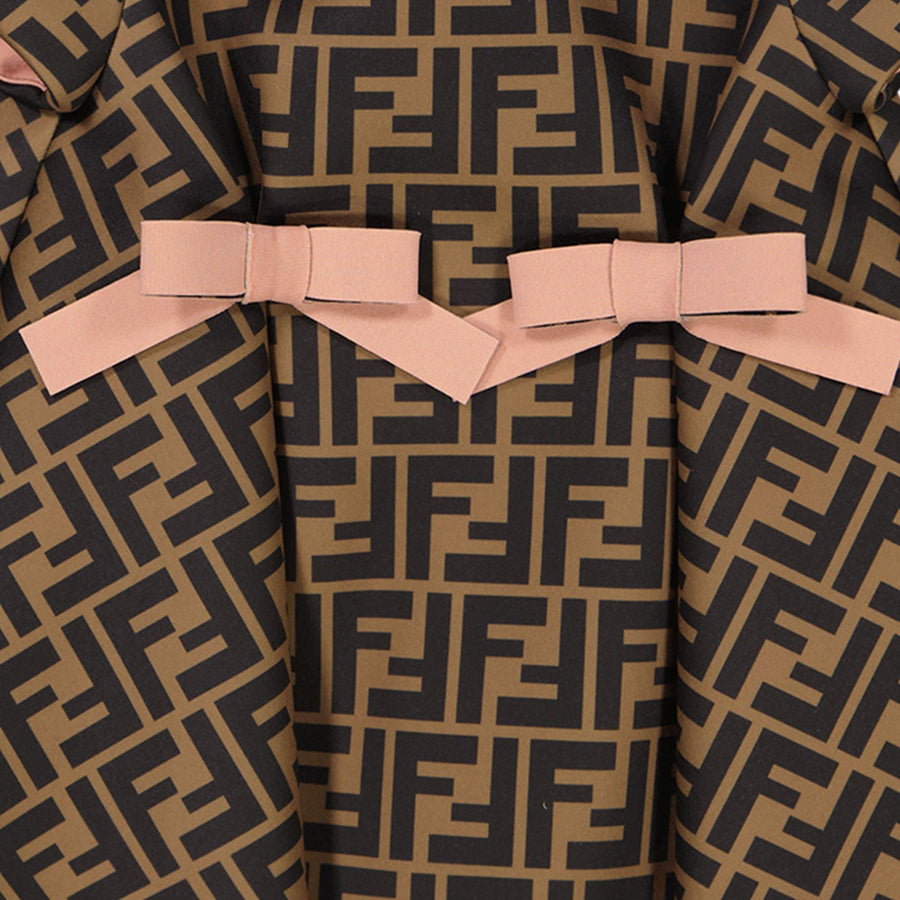 Fendi Baby Meisjes Jurk In Bruin