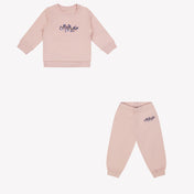 Off-White Baby girls jogging suit Light Pink