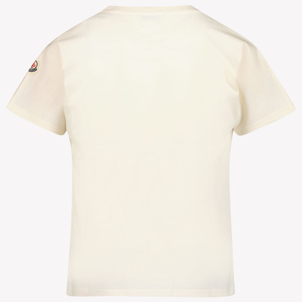 Moncler Kinder Meisjes T-Shirt In Off White