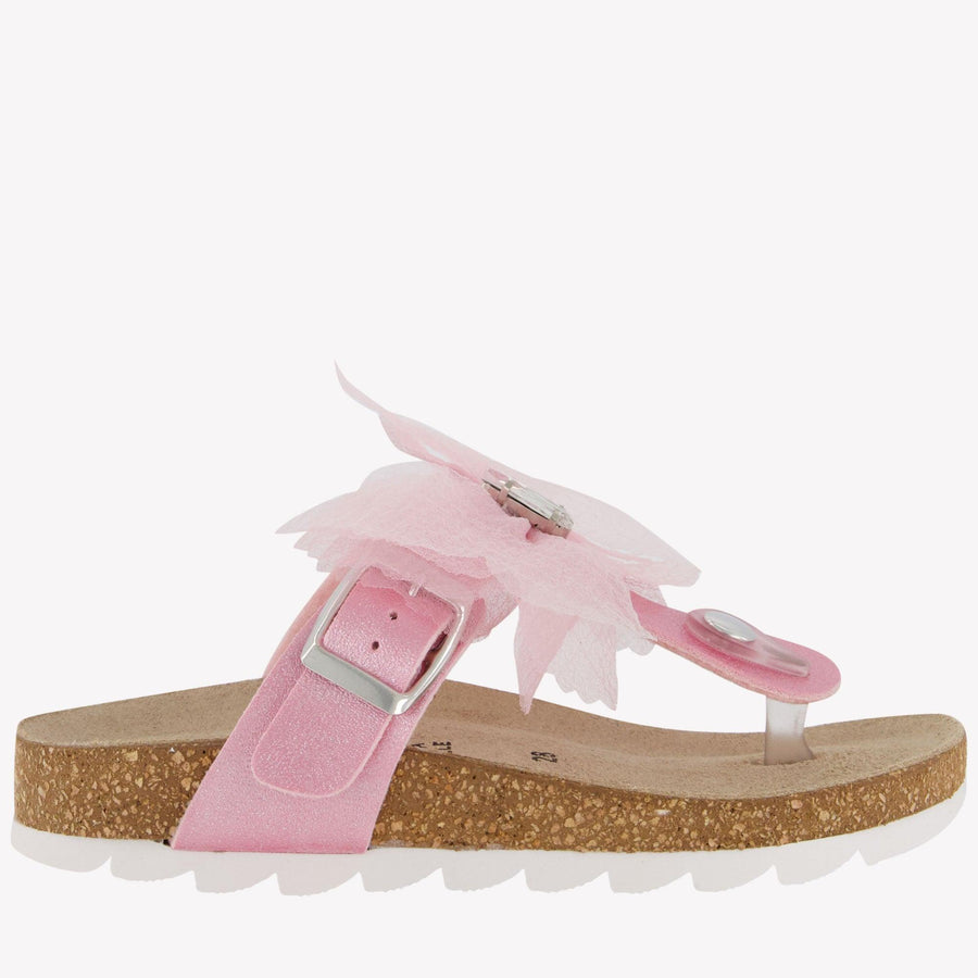 MonnaLisa Meisjes Slippers in Licht Roze