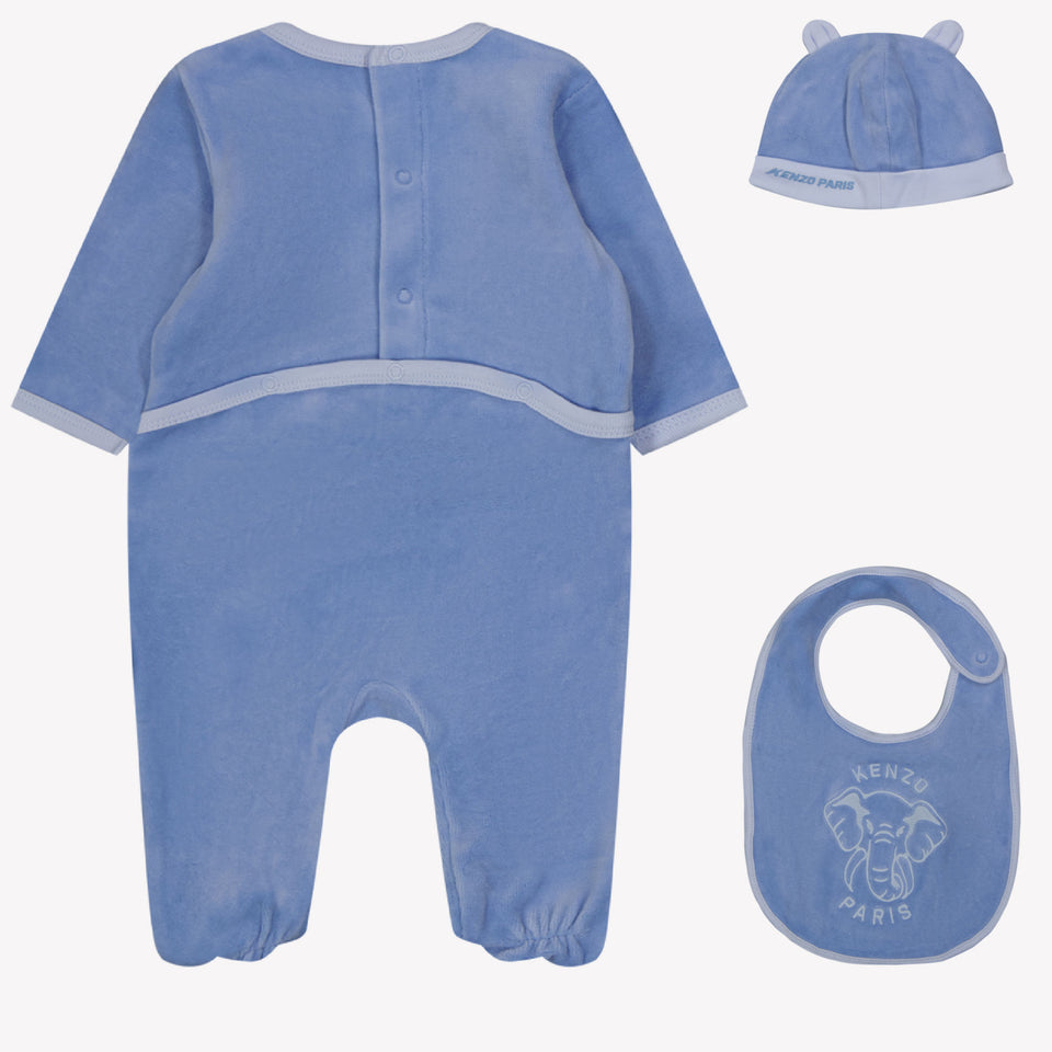 Kenzo Kids Baby unisex box suit Light Blue