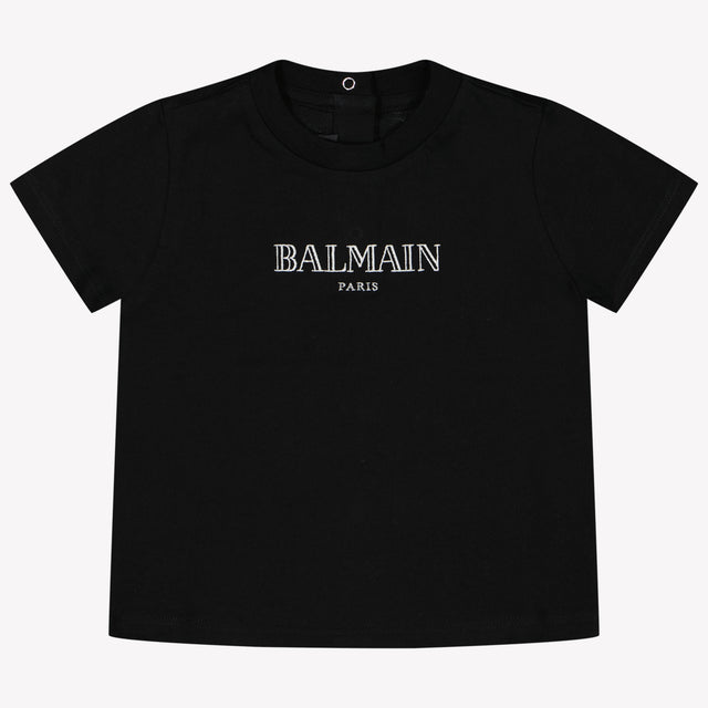 Balmain Baby Jongens T-Shirt Zwart