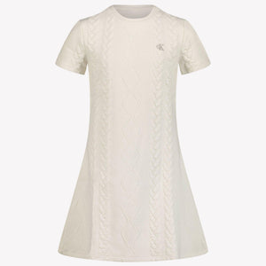 Calvin Klein Kinder Meisjes Jurk Off White