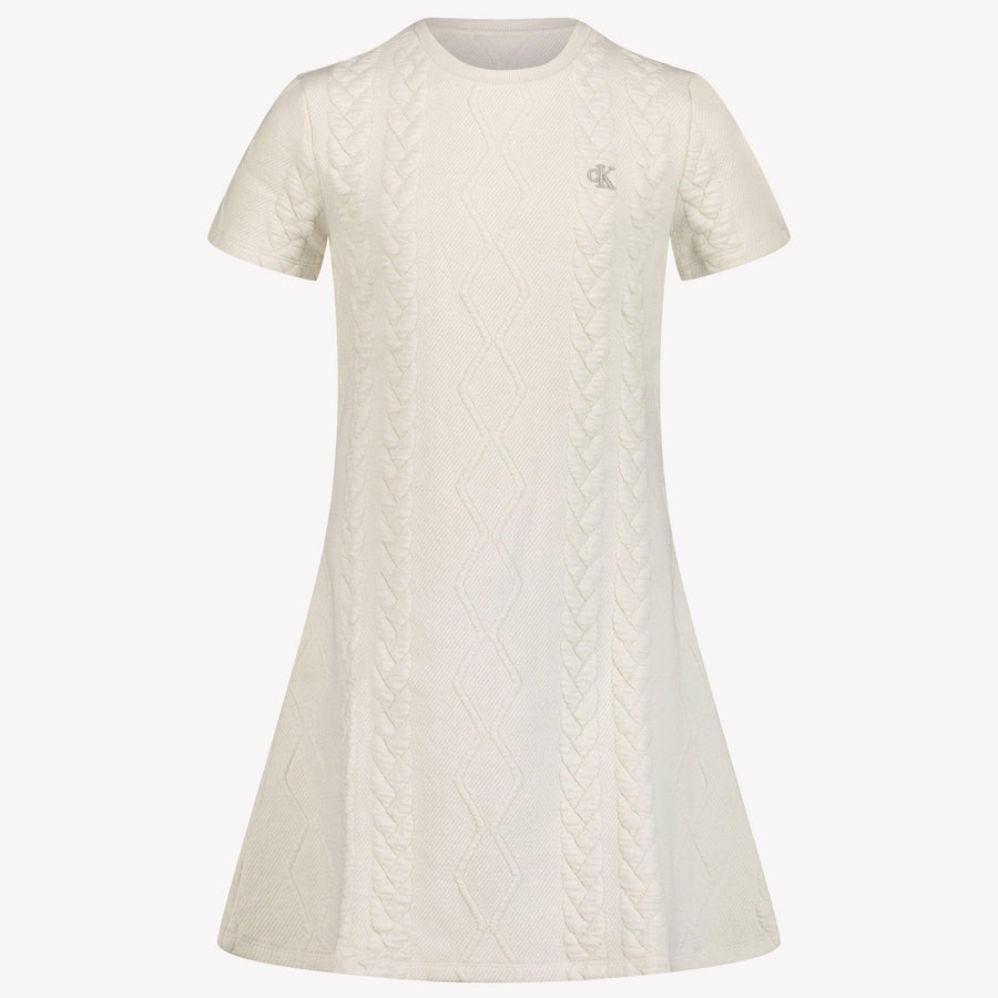 Calvin Klein Kinder Meisjes Jurk Off White