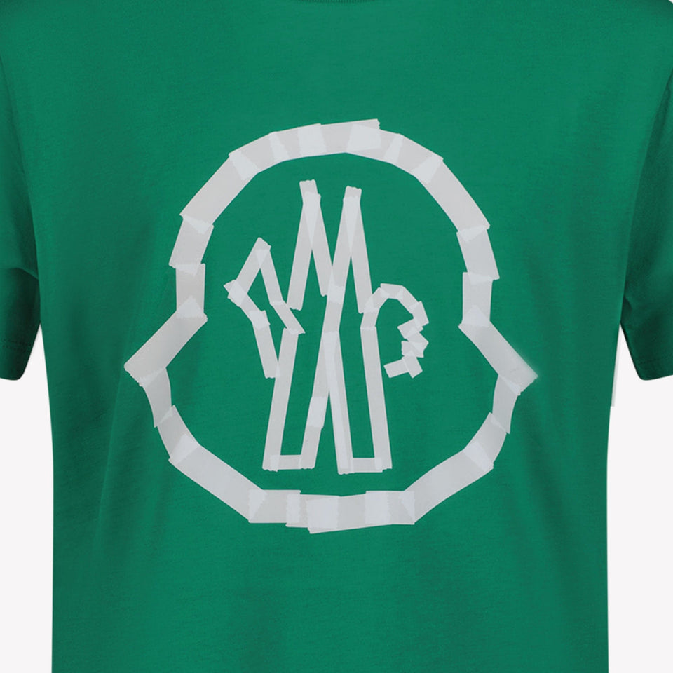 Moncler Kinder Jongens T-Shirt Groen