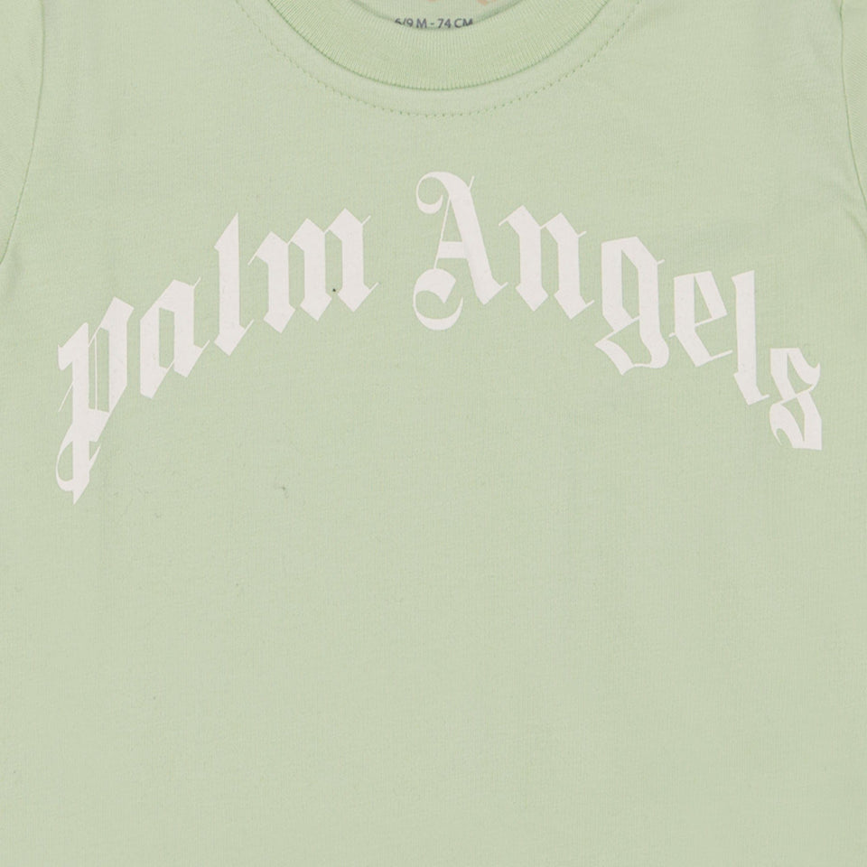 Palm Angels Baby Jongens T-shirt Mint