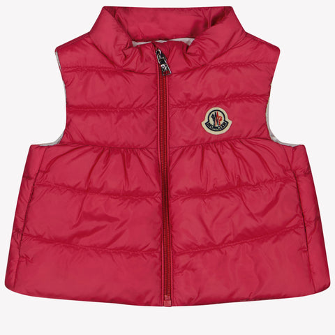 Moncler Hiva Baby Girls Bodywarmer in Fuchsia