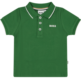 Boss Baby Jongens Polo Donker Groen 6 mnd