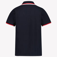 Moncler Kids Boys Polo  Navy