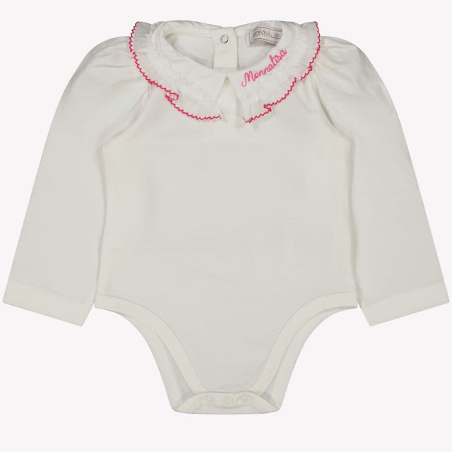 Monnalisa Baby Meisjes Rompertje Off White 3 mnd