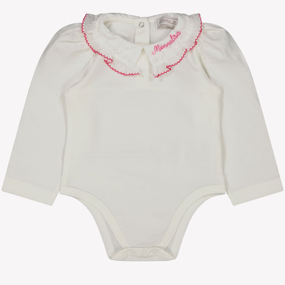 Monnalisa Baby Meisjes Rompertje Off White 3 mnd