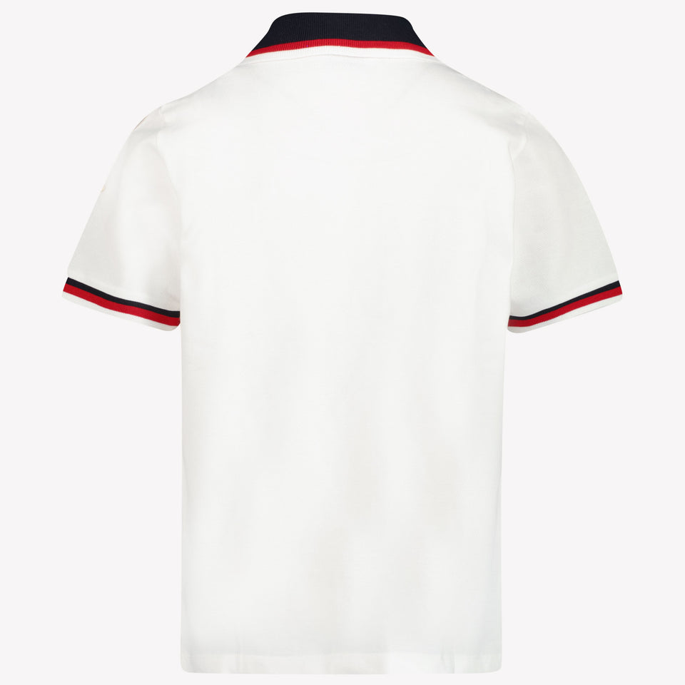 Moncler Kinder Jongens Polo In Wit