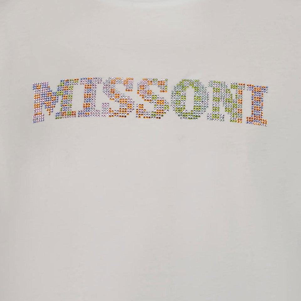 Missoni Kinder Meisjes T-Shirt In Wit