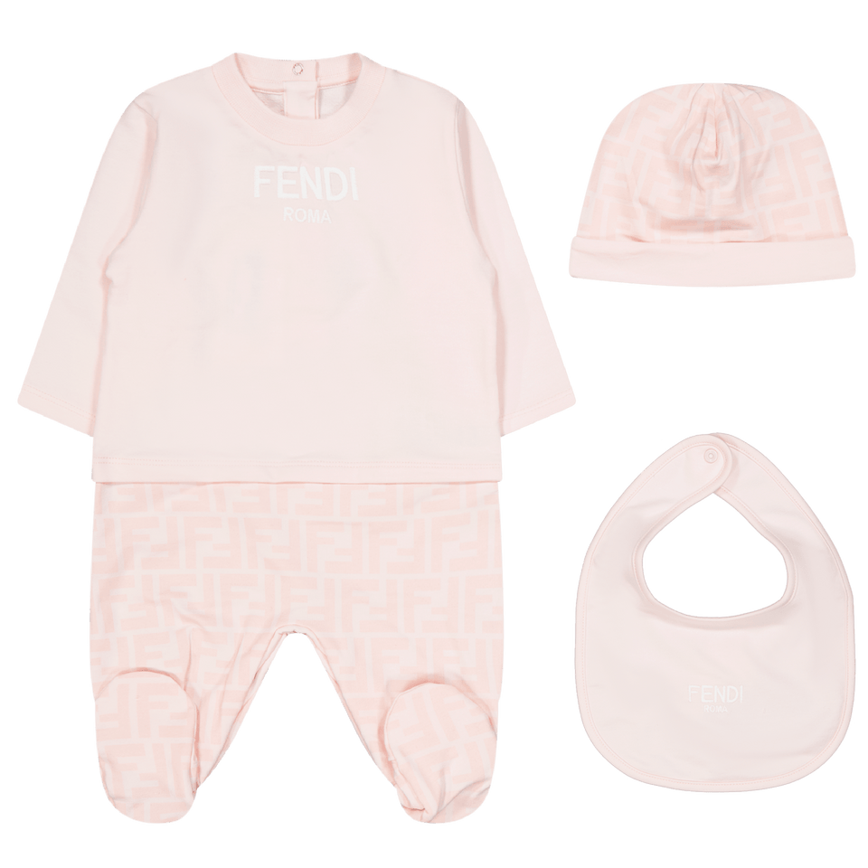 Fendi Baby Meisjes Boxpakje Licht Roze 1mnd